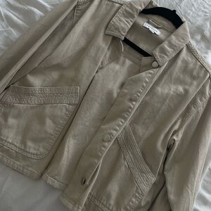 Topshop Beige Button-Up Jacket